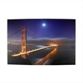 Back2Basics 23.5 in. Battery Operated 8 LED Golden Gate Bridge Canvas Wall Hanging BA72780